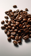 Obraz premium Coffeebeans on a white background