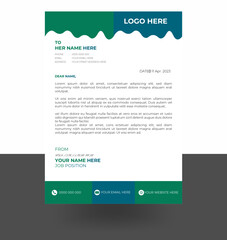 Business style letterhead template design
