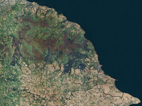 Scarborough, England - Great Britain. High-res satellite. No legend
