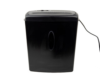 Paper and CD shredder. Stationery Document Shredder. Close-up.