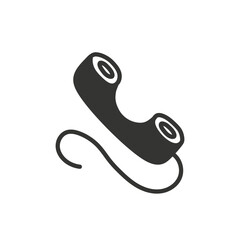 Hand drawn handset vector icon. Hand drawn phone handset flat sign design. Handset sybmol pictogram. UX UI icon
