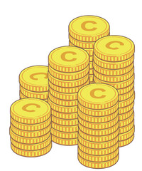 Cマークのコインのイラスト素材