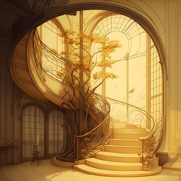 Victor Horta Drawings For Staircase 