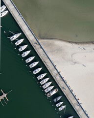 gdynia marina aerial view top down