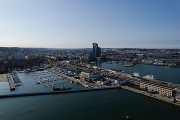 Fototapeta premium Gdynia city aerial view