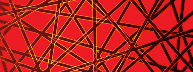 Abstract luxury black and golden lines on red background. Luxury premium gold lines background.