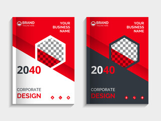 Creative corporate business book cover design template in a4 set or can be used to annual report, magazine, flyer, poster, banner, portfolio, company profile, website, brochure cover 