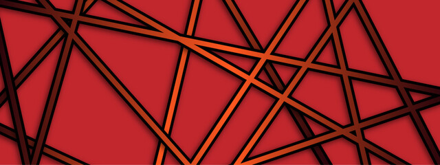 Abstract luxury black and golden lines on red background. Luxury premium gold lines background.