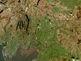 Obraz premium South Lakeland, England - Great Britain. Low-res satellite. No legend