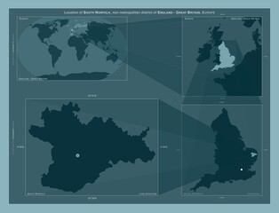 South Norfolk, England - Great Britain. Described location diagram