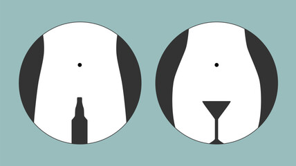 Man woman toilet bar icon