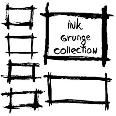 Ink grunge hand drawn spots