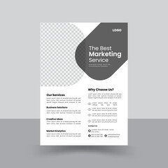A4 flyer template, modern template, perfect for creative professional business, marketing, business proposal, promotion, advertise, publication, abstract business flyer and creative design.