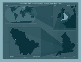 Spelthorne, England - Great Britain. Described location diagram