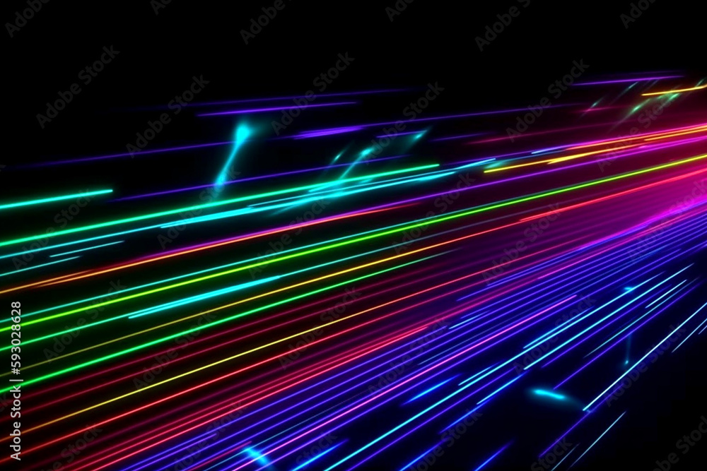 Poster abstract background of glowing lines futuristic neon lines. modern digital effect motion. banner. ge