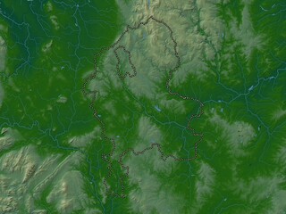 Staffordshire, England - Great Britain. Physical. No legend