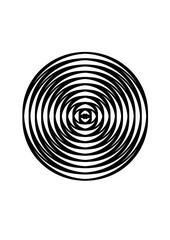 interessante kreisfigur mit vielen konzentrischen ringen und vier strukturierten sektoren