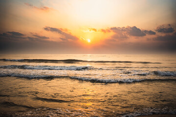 sunset on the beach