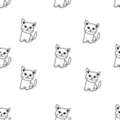pattern with smile  cats
