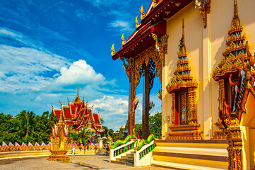 the Buddhist temple Wat Laem Suwannaram, in Koh Samui island, Thailand