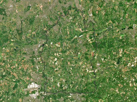 Tandridge, England - Great Britain. Low-res satellite. No legend