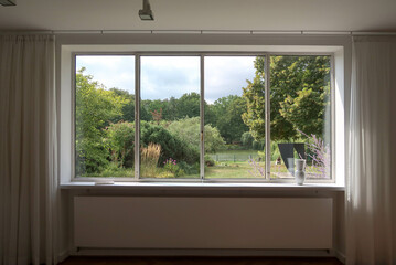 View in the Lemke House designed by Mies van der Rohe in Berlin