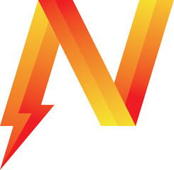 Letter N Logo Power