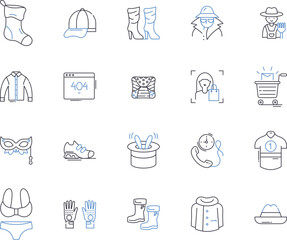 Shopping centre outline icons collection. Mall, Retail, Shopping, Outlet, Store, Bazaar, Arcade vector and illustration concept set. Market, Centre, Plaza linear signs