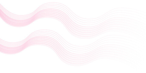 Abstract pink, wave lines on transparent background. Abstract vector pink wave melody lines on white background. Wave modern stream transparent background.