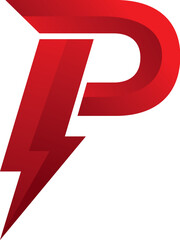 Letter P Logo Power