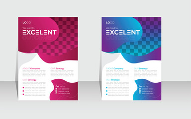 Business brochure flyer design a4 template.