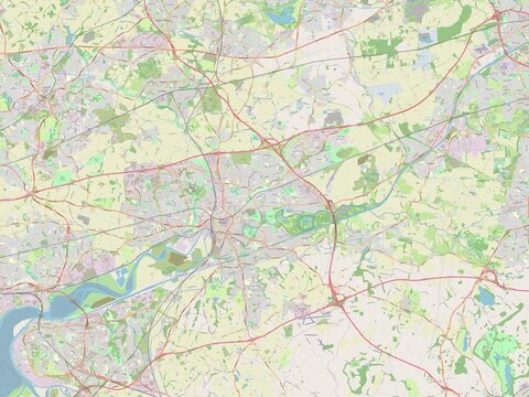 Warrington, England - Great Britain. OSM. No legend