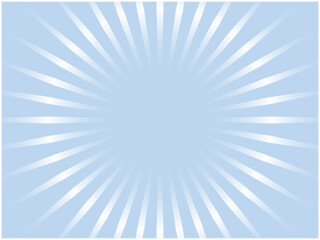 鮮やかな太陽光線イメージの集中線グラデーション背景_ブルー