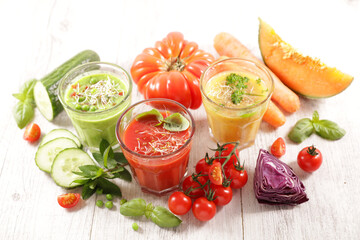detox vegetable juice- assorted of healthy smoothie