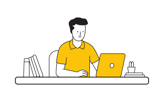 recommend clip art: Technical assistance and troubleshooting. Male avatars of the IT support team. Isometric design. Vector illustration. Line art.