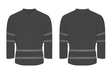 Black  ice hockey shirt. vector illustration