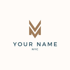 Minimalist Modern VM Logo Luxury