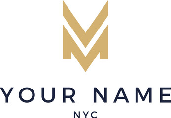 Minimalist Modern VM Logo Luxury