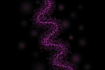 Realistic Colorful bokeh sparkle light effects on black background	
