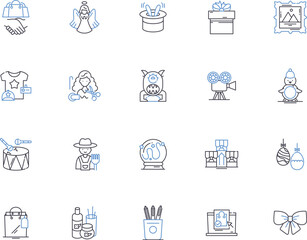 Craft business outline icons collection. Craft, Business, Crafting, Handmade, Create, Artisan, Sell vector and illustration concept set. Shop, Goods, Design linear signs