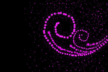 Realistic Colorful bokeh sparkle light effects on black background	
