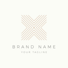 Letter X Logo Luxury