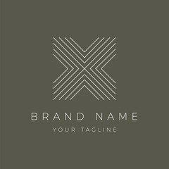 Letter X Logo Luxury