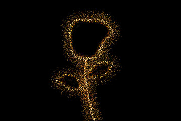 Realistic Colorful bokeh sparkle light effects on black background	
