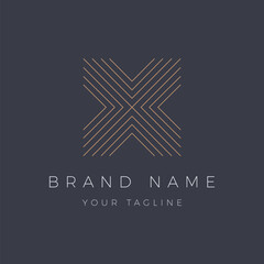 Letter X Logo Luxury