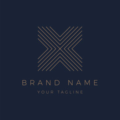 Letter X Logo Luxury