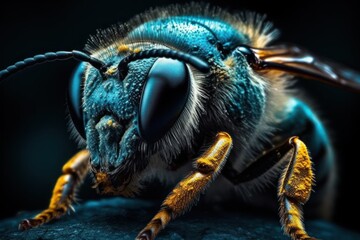 Bees diligently labor over honeycomb, a marvel of natural engineering. Generative AI