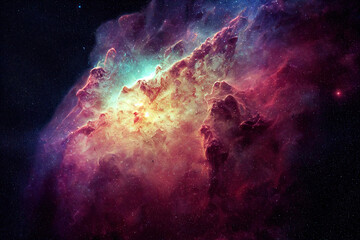 Fototapeta na wymiar Illustration about nebula.