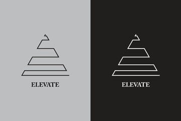 Abstract Elevate Logo Image. Flat Vector Logo Design Template Element for Business and Branding Logos.