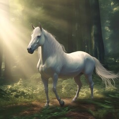 Obraz na płótnie Canvas Fantasy horse illustration.